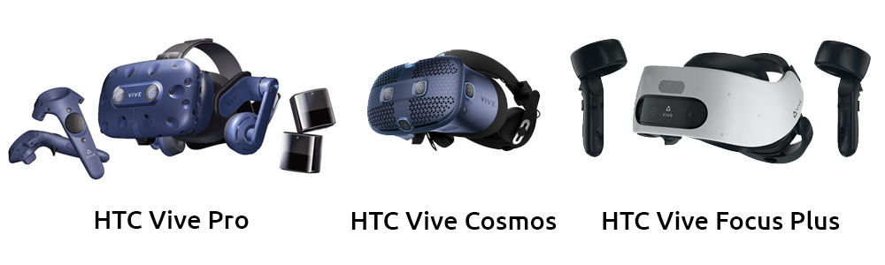 HTC Vive Pro, HTC Vive Cosmos & HTC Vive Focus Plus
